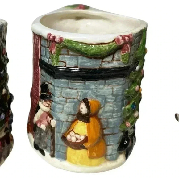 Incredible whimsical Christmas mugs vintage incredible quality - Picture 11 of 14